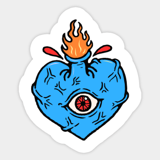 Sacred Heart Tattoo Sticker